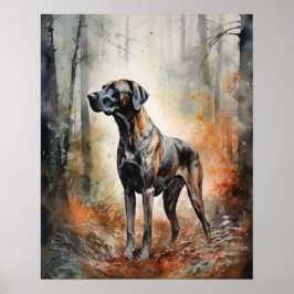 Plott Hound Hund Art-utskrift Poster