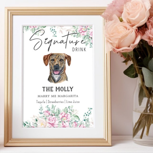 Plott Hound-Hund Namnteckning Drink-tecken Poster (Skapare uppladdad)