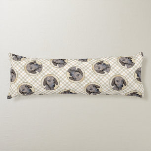 Plott Hound Painting Brindle Cute Original Hund Ar Kroppskudde