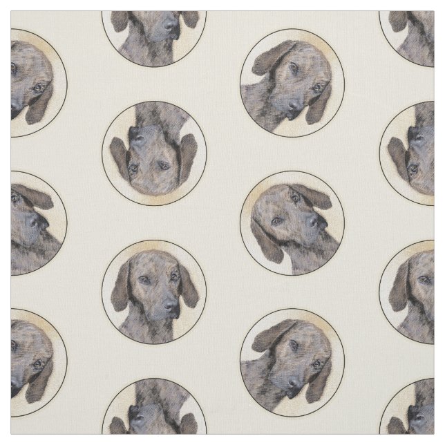 Plott Hound Painting Brindle Cute Original Hund Ar Tyg (Provkarta)