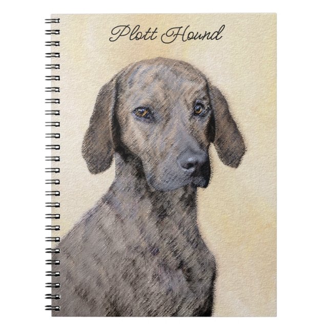 Plott-målning - Cute Original Hund Art Anteckningsbok (Framsidan)