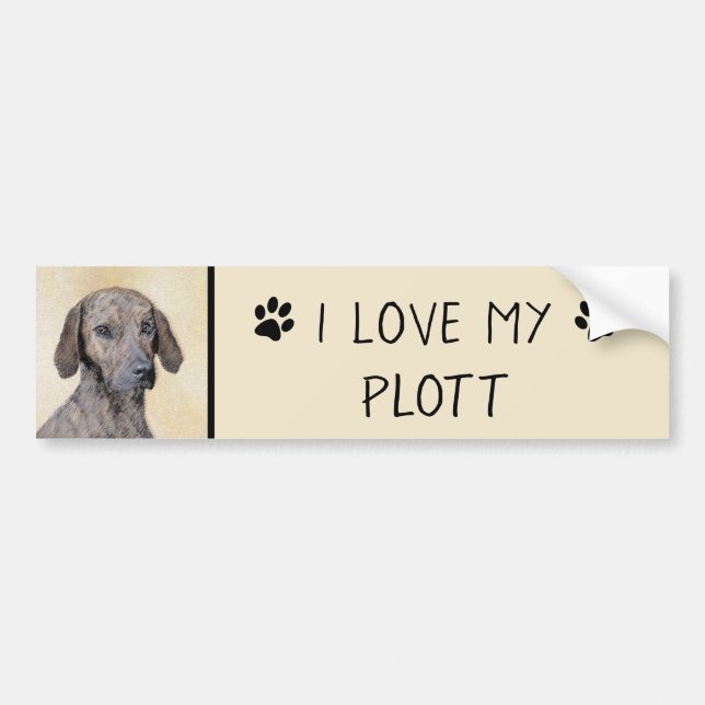 Plott-målning - Cute Original Hund Art Bildekal (Framsidan)