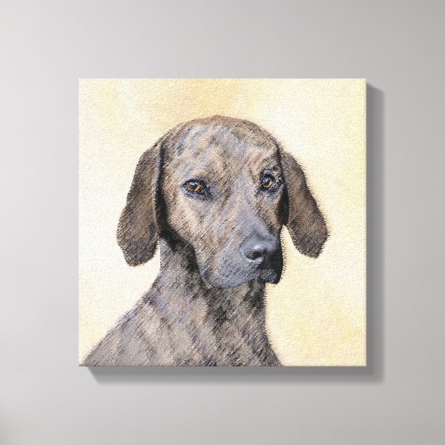 Plott-målning - Cute Original-Hund Art Canvastryck (Framsida)