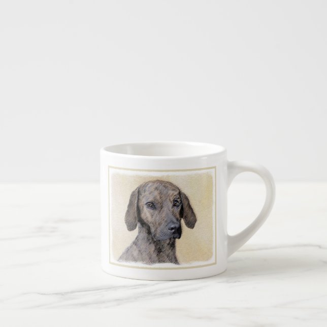 Plott-målning - Cute Original Hund Art Espressomugg (Höger)