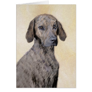 Plott-målning - Cute Original Hund Art Hälsningskort