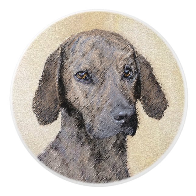 Plott-målning - Cute Original Hund Art Knopp (Framsidan)
