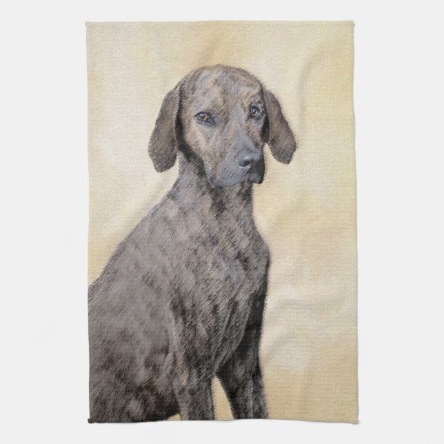 Plott-målning - Cute Original Hund Art Kökshandduk (Vertikal)