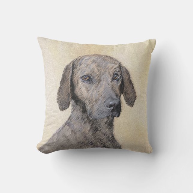 Plott-målning - Cute Original Hund Art Kudde (Framsida)