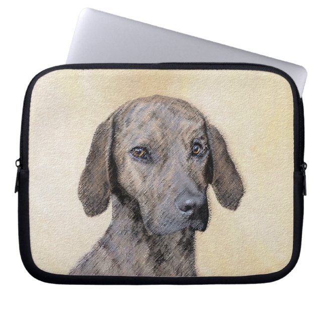Plott-målning - Cute Original Hund Art Laptop Fodral (Framsidan)