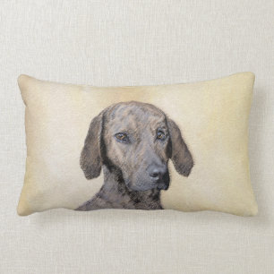Plott-målning - Cute Original-Hund Art Lumbarkudde