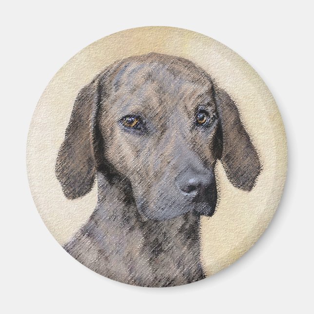 Plott-målning - Cute Original Hund Art Magnet (Framsidan)