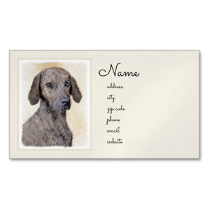 Plott-målning - Cute Original Hund Art Magnetiska Visitkort
