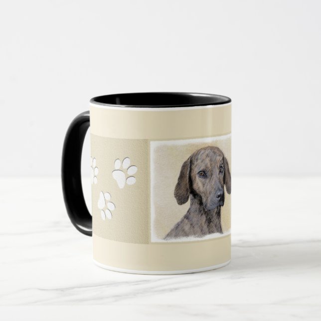 Plott-målning - Cute Original Hund Art Mugg (Framsida vänster)
