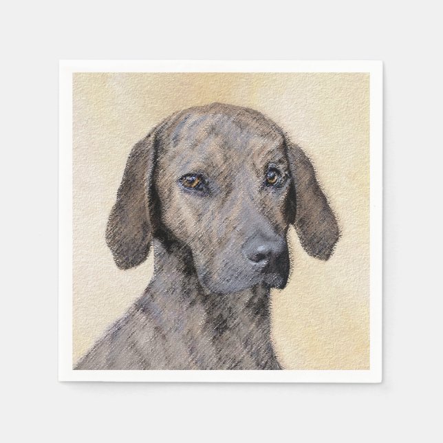 Plott-målning - Cute Original Hund Art Pappersservett (Framsidan)
