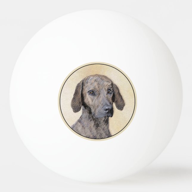 Plott-målning - Cute Original Hund Art Pingisboll (Framsidan)