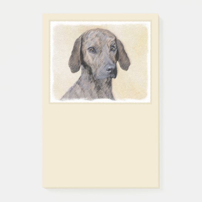 Plott-målning - Cute Original Hund Art Post-it Block (Framsida)