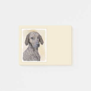 Plott-målning - Cute Original Hund Art Post-it Block