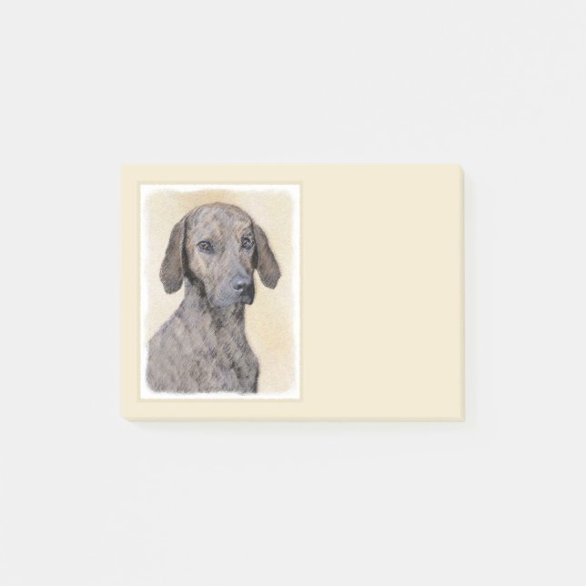 Plott-målning - Cute Original Hund Art Post-it Block (Framsida)