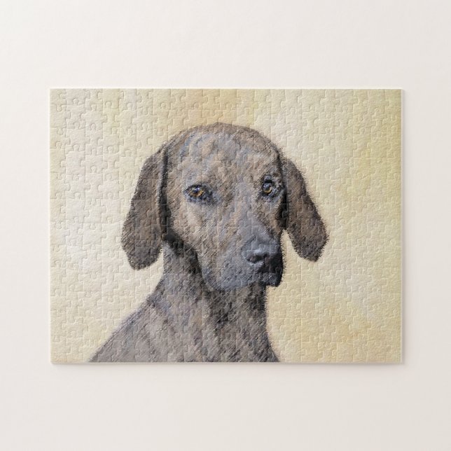 Plott-målning - Cute Original Hund Art Pussel (Horisontell)