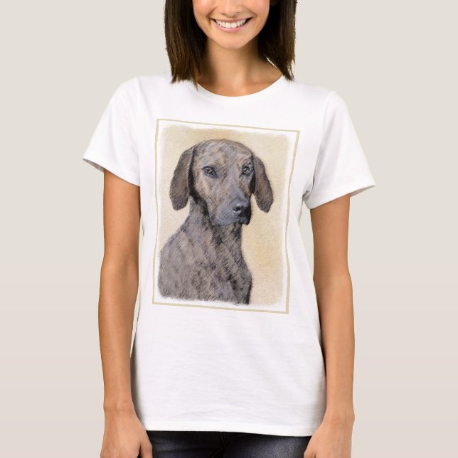 Plott-målning - Cute Original Hund Art T Shirt (Framsida)