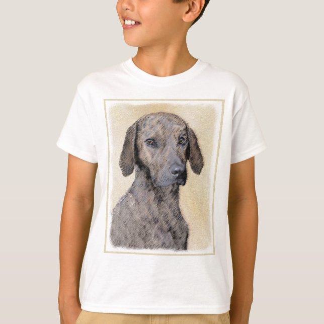 Plott-målning - Cute Original Hund Art T Shirt (Framsida)