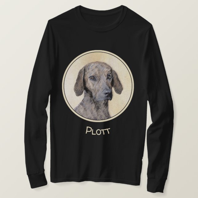 Plott-målning - Cute Original Hund Art T Shirt (Design framsida)