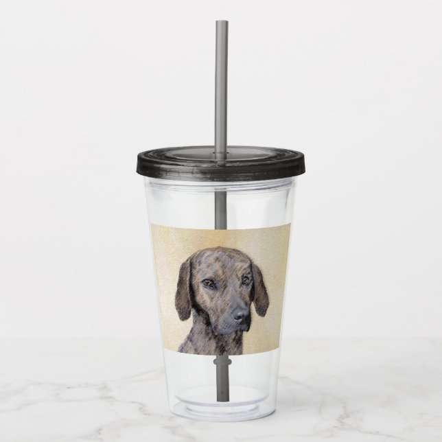 Plott-målning - Cute Original Hund Art Take Away Mugg (Framsida)