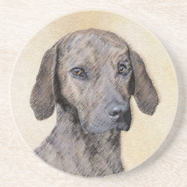 Plott-målning - Cute Original Hund Art Underlägg (Framsidan)