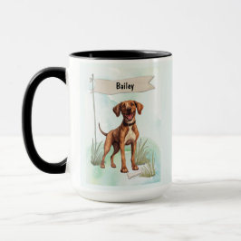 Plott Watercolor Personalized Dog Mugg
