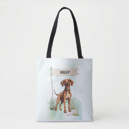 Plott Watercolor Personalized Dog Tygkasse