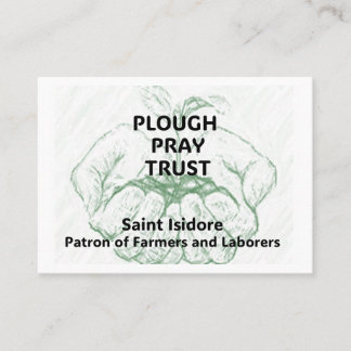 "Plough Pray Trust" Saint Isidore Reminder Card Tidsbeställning Kort