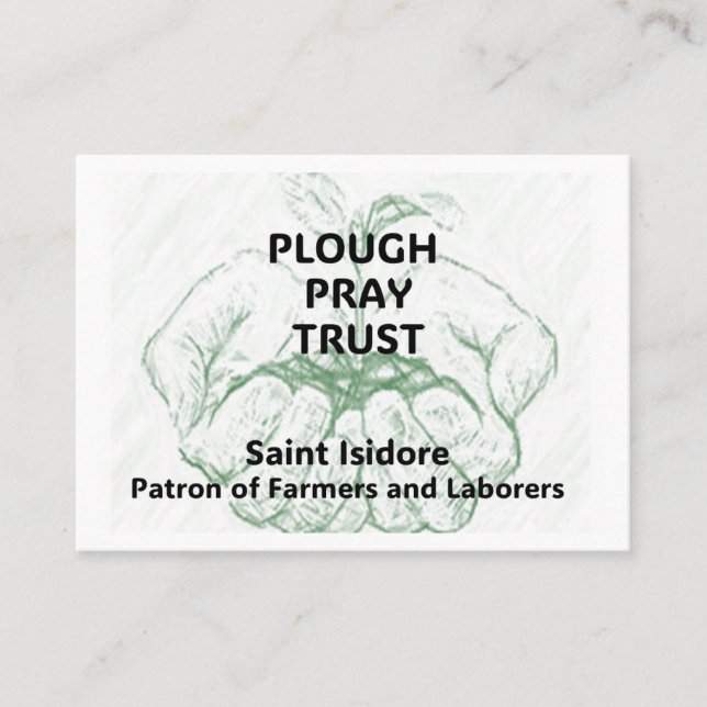 "Plough Pray Trust" Saint Isidore Reminder Card Tidsbeställning Kort (Framsida)