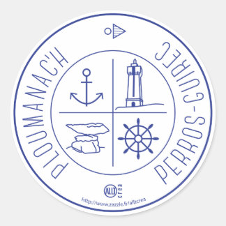 Ploumanach Perros-Guirec Runt Klistermärke