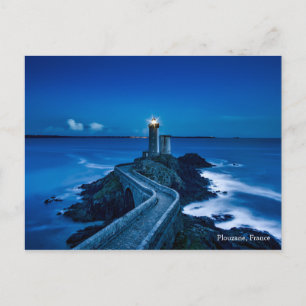 Plouzane Frankrike fyr Landmark Sea Ocean Vykort