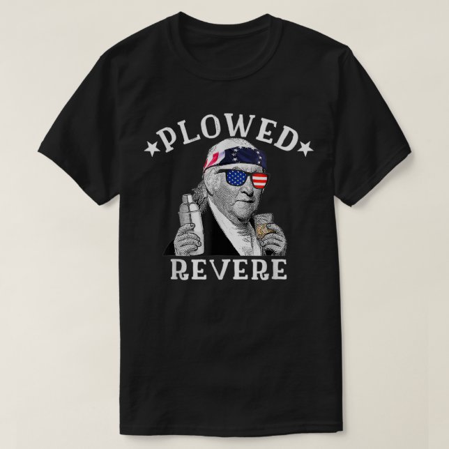 Ploved Revere Patriotic American Paul Revere 4th O T Shirt (Design framsida)