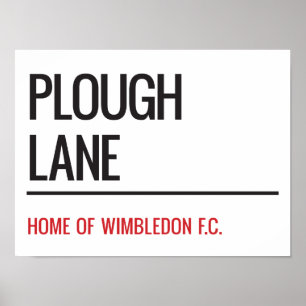 Plow Lane Stadium Street-tecken Poster