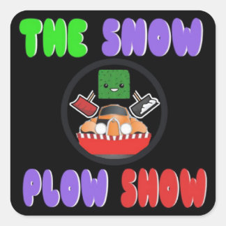 Plow Show Sticker från Jaahso Snö Fyrkantigt Klistermärke
