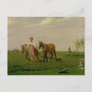 Plowing i Vår, 1820-talet Vykort