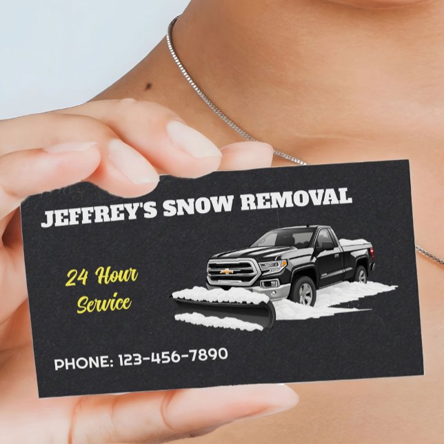 Plowing Premium snö Visitkort (Snow Removal Cards)