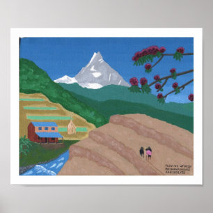Plowing with Oxen, Nepal Poster