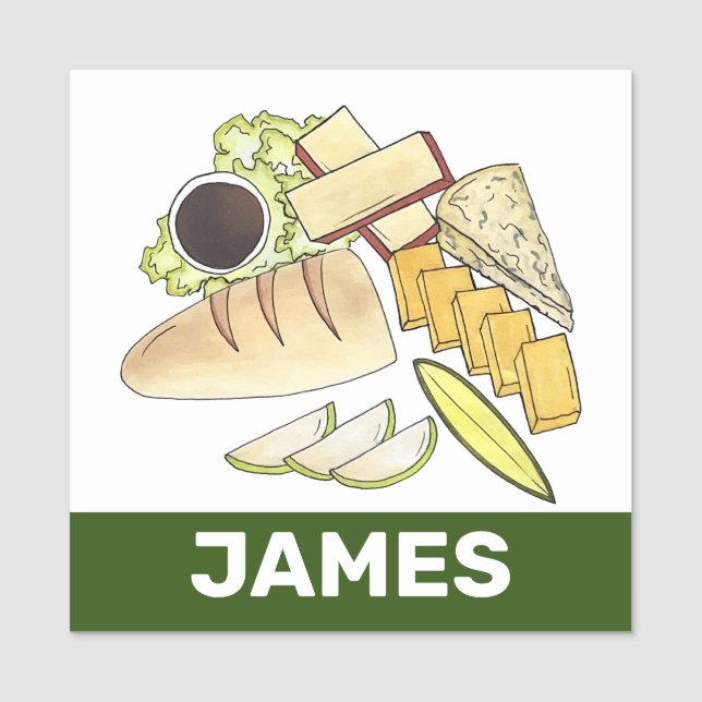 Plowmans Lunch Cheese Pickle UK British Food Namnbricka (Framsida)