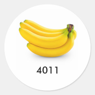 PLU Bananas Runt Klistermärke