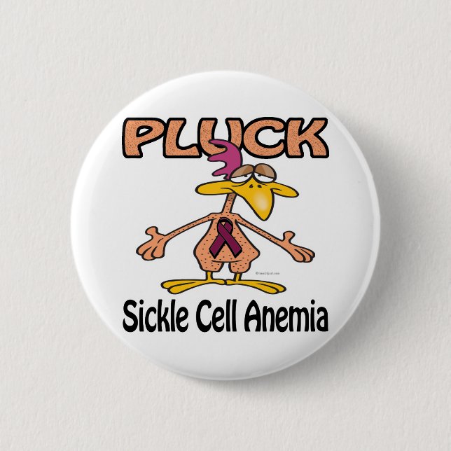 Pluck Sickle Cell Anemia Awareness Design Knapp (Framsida)