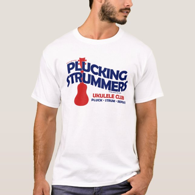 PLUCKING STRUMMERS-LAGRING T SHIRT (Framsida)