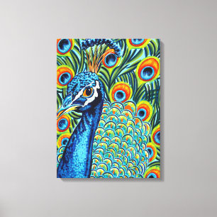 Pluerad Peacock I Canvastryck