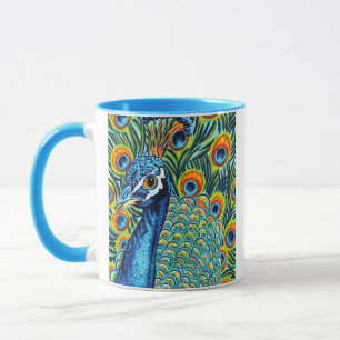 Pluerad Peacock I Mugg