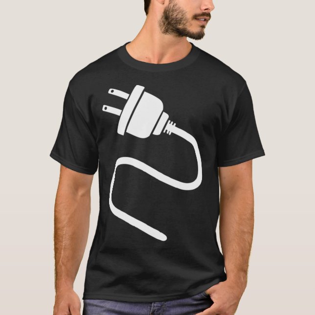 Plug och Socket Matching Costume Funny Hall T Shirt (Framsida)