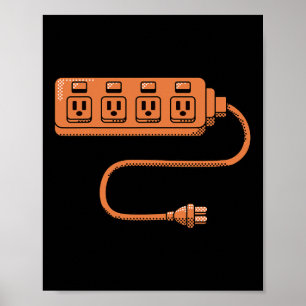 Plug och uttag av Par Hallowee Poster