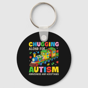 Pluggande Längs För Autism Acceptans Medvetenhet Nyckelring