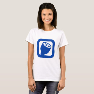 PlugShare logotypkvinna utslagsplats T-shirt